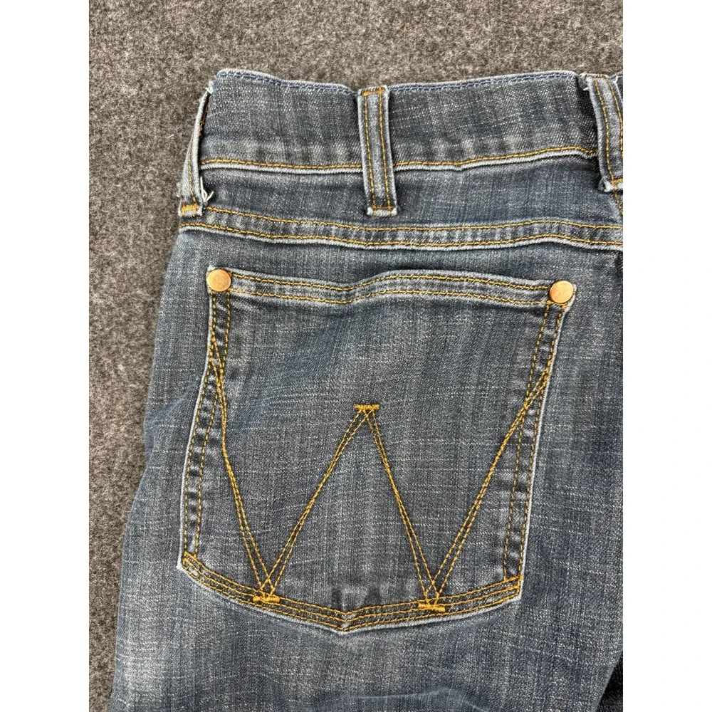Wrangler Retro Slim Boot Jeans Mens 30x34 Blue Medium Wash Stretch 77MWZDX